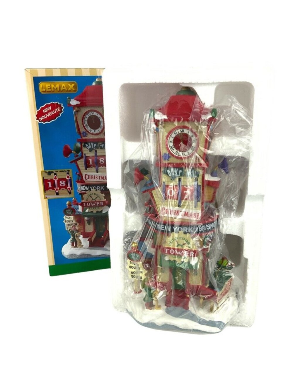 Lemax Countdown Clock Tower Christmas Village Accessory Holiday Decoration 7333